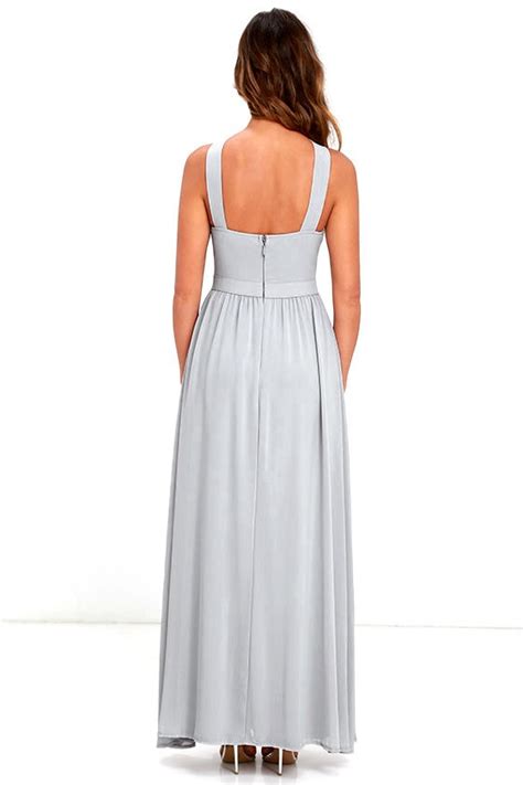 Beautiful Grey Dress Maxi Dress Halter Dress 7000