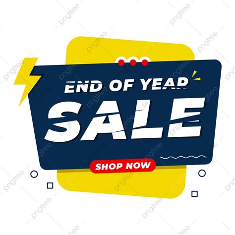Year End Sale Vector Art Png End Of Year Sale Banner Template Png