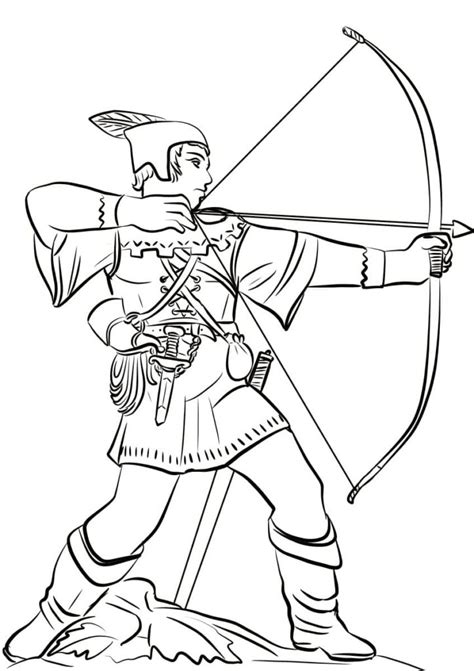 Dibujos de Robin Hood para colorear Páginas gratis para niños