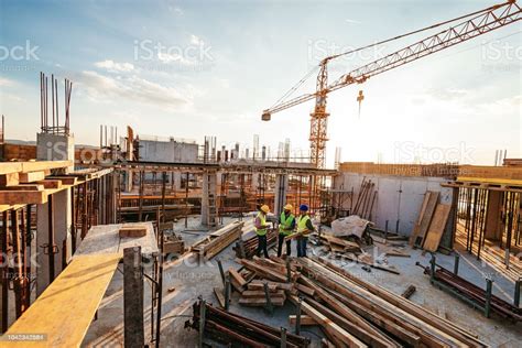 Investors And Contractors On Construction Site Stock Photo - Download ...
