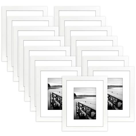 Americanflat 15 Pack 8x10 White Picture Frames Made To Display