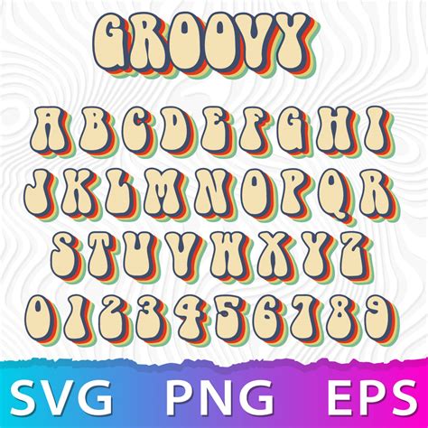 Groovy Letters Svg Groovy Alphabet Groovy Font On Cricut Inspire