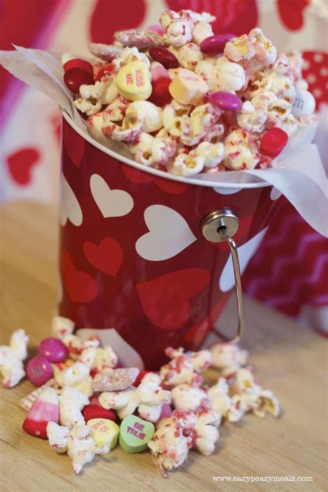 Valentines Day Popcorn Snack Mix Recipe Popcorn Mix Recipes Snack