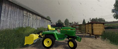 John Deere 332 Lawn Tractor With Lawn Mower And Garden V2 0 FS19