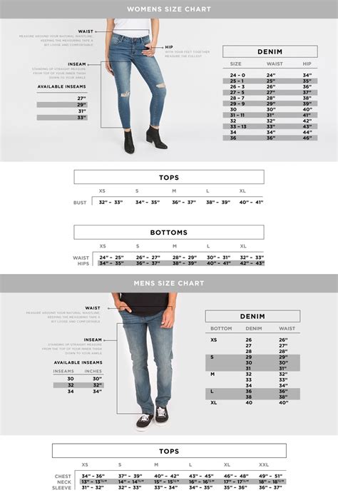 American Eagle Jeans Size Chart Size Chart A Quick Comparison To