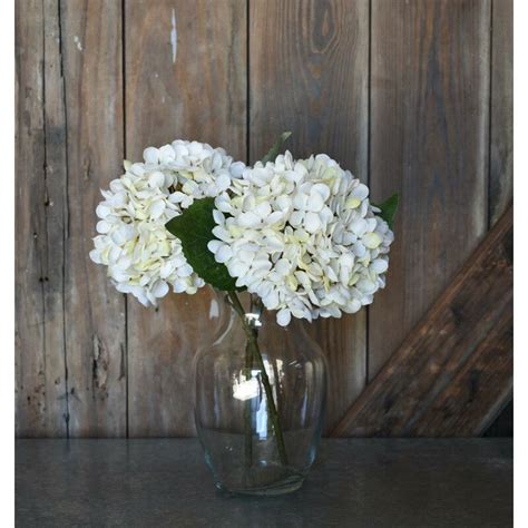 The pink geraniums add color until the hydrangeas start to bloom. Faux Hydrangea Stems & Reviews | Joss & Main