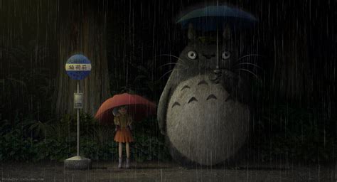 Totoro Bus Stop Wallpapers Top Free Totoro Bus Stop Backgrounds