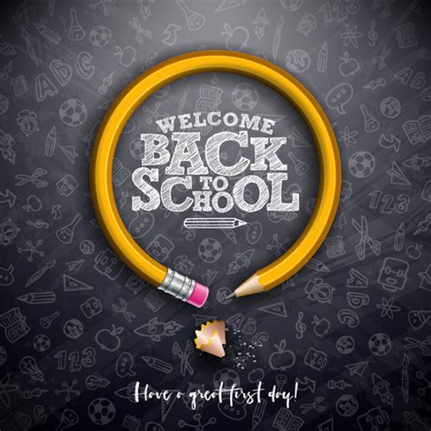 Concept Welcome Back To School Flyer Vector Free Download