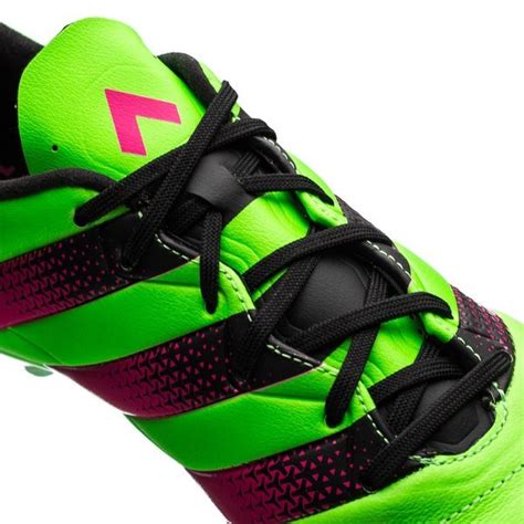 Adidas ACE 16 2 Leather FG AG Solar Green Shock Pink Core Black