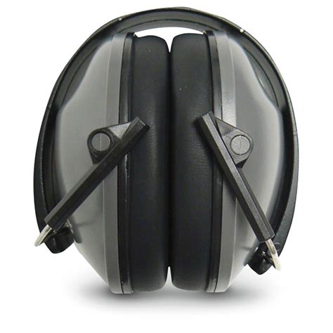 Ruger® Low Profile Shooting Muffs Gray Black 296800 Hearing