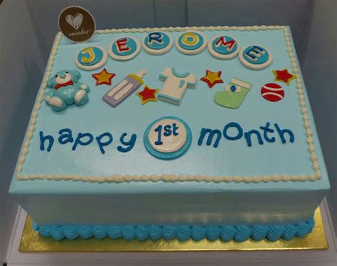 Babys Full Month Happy 1 Month Cakes Desserts Baby Food Tailgate