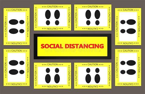 Covid 19 Social Distancing Floor Stickers And Decals With Anti Skid