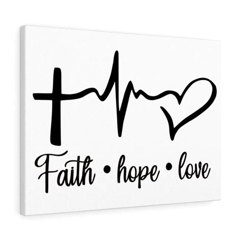 Trinx Faith Hope Love Christian Wall Art Print Ready To Hang Wayfair