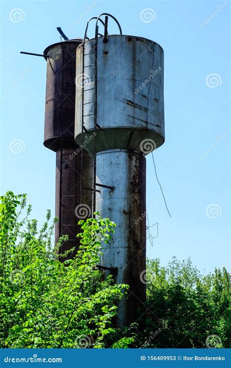 Old Rustic Water Towers Stock Image Image Of Plumbing 156409953