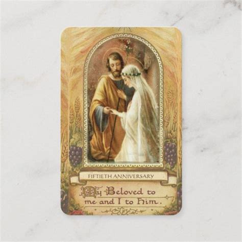Catholic Wedding Anniversary Favour Holy Card Uk