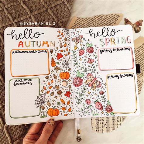 Welcoming Autumn Or Spring In Your Bullet Journal Free Printable