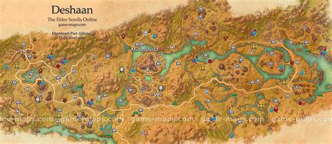 Elder Scrolls Online Blacksmith Survey Stonefalls Zone Map Ebonheart
