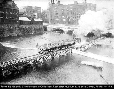 Working On The Genesee River C1915 Picture Shows The Erie Canal Aqueduct Which Later Became