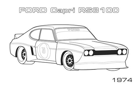 Convertible car on the road. Honda coloring pages download and print for free