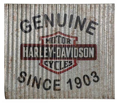 Harley Davidson Genuine Since Metal Sign Corrugated Metal Sign Harley