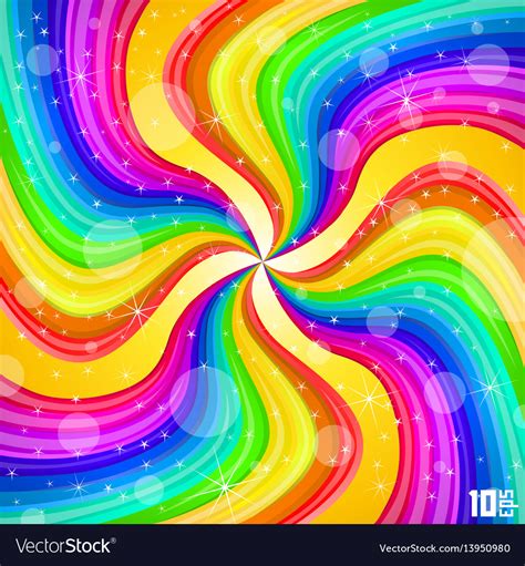 Spiral Rainbow Background Royalty Free Vector Image