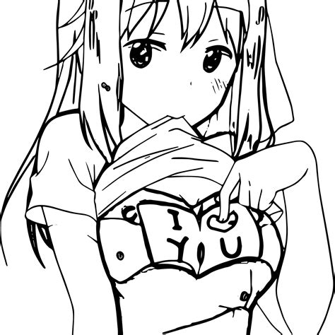 I Love You Anime Coloring Page Girl Coloring Pages My