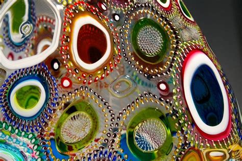 Mixed Murrini Foglio By David Patchen Art Glass Sculpture Artful