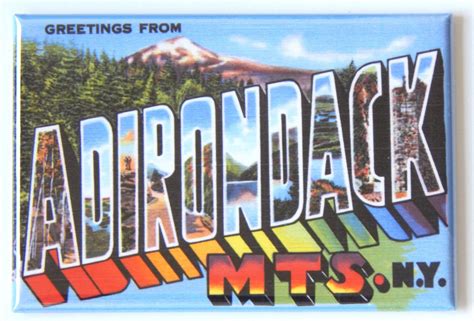 Greetings From Adirondack Mountains Fridge Magnet Etsy Adirondack