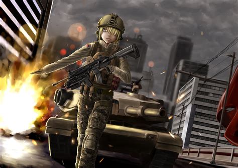 Tactical Anime Girl Wallpapers Wallpaper Cave