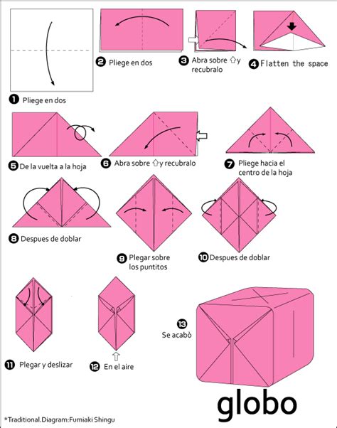origami box | Globo de origami, Diagramas de origami ...