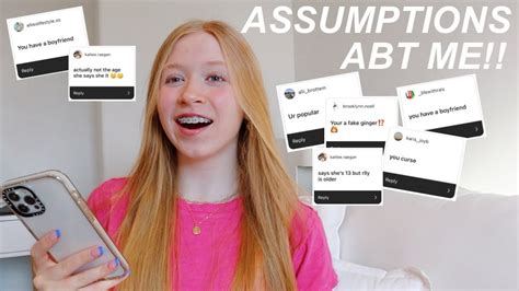 Reacting To Assumptions About Me Youtube