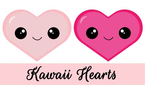 Kawaii Hearts Valentine Clipart Freebie Grade Onederful Designs