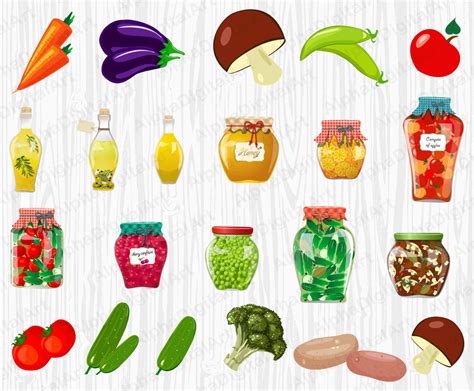 22 Canned Food Clipart Jam Clipart Honey Clipart Fruit Etsy