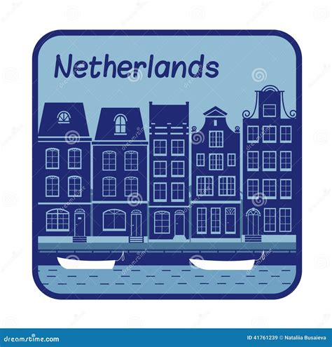 Illustration With Dutch House In Holland Stock Vector Illustration