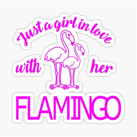 Girl Flamingo Love Girl Love Pink Flamingo Sticker By Tarek25 Redbubble