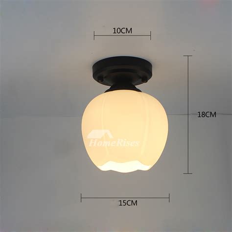 Ceiling boxes are available as shallow as ½ for placement right over a structural unit like our large mirror. Semi Flush Ceiling Lights Glass Shade Bathroom Fixture ...