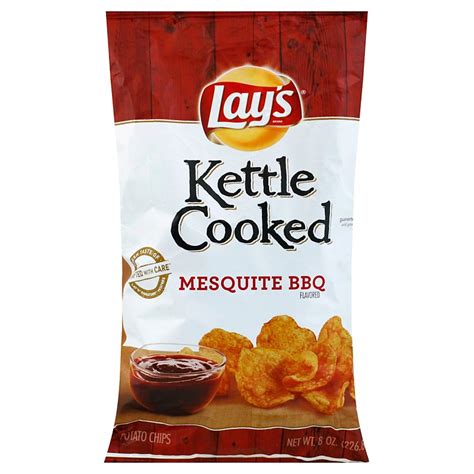 Lays Kettle Cooked Mesquite Bbq Potato Chips Shop Snacks And Candy At