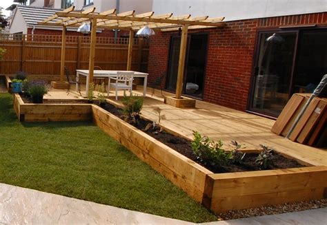 New Oxford Railway Sleeper Patio And Raised Beds