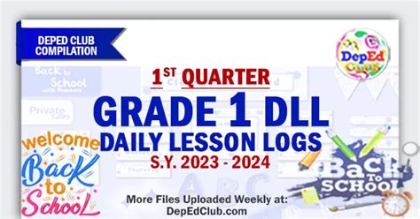 1st Quarter Grade 1 Daily Lesson Log SY 2023 2024 DLL