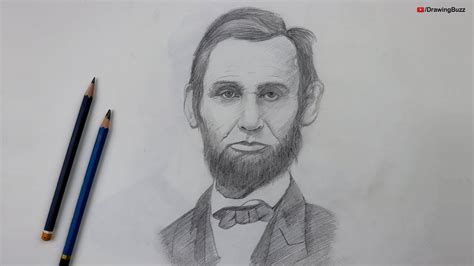 How To Draw Abraham Lincoln Step By Step Drawing Buzz Youtube