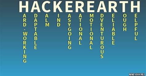 The Meaning Of Hackerearth Name Meanings
