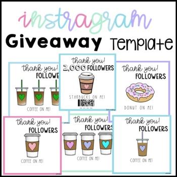 There are so many free options, and it's very intuitive and easy to use. Instagram Giveaway Template by Grades and Grace | TpT