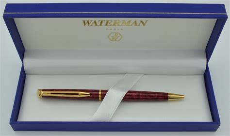 Waterman Hémisphère Ballpoint Pen Rose Red Marble Lacquer Mint In