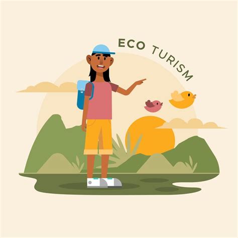 Eco Tourism Concept Free Vector