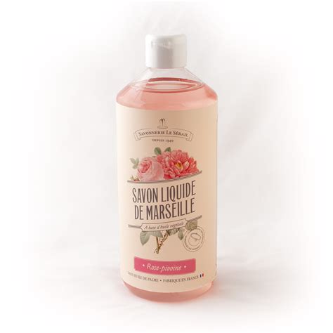 Marseille Liquid Soap 750ml Peony Rose Boutique Au Savon De Marseille