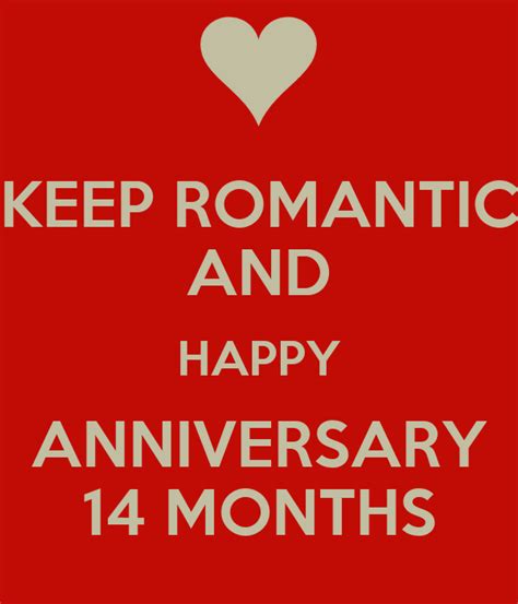 Keep Romantic And Happy Anniversary 14 Months Keep Calm And Carry On Image Generator