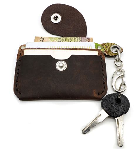 Keychain Card Holder Wallet Keyring Wallet Handmade T Etsy