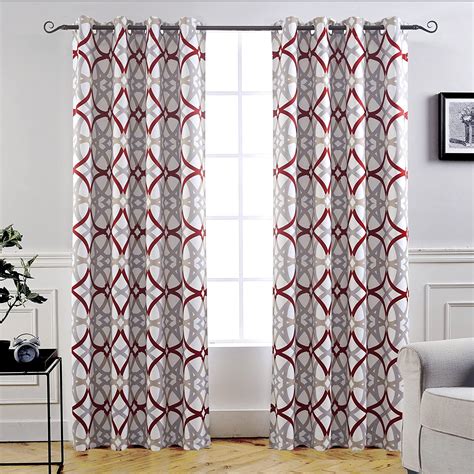 Driftaway Alexander Blackout Grommet Unlined Window Curtains Spiral Geo