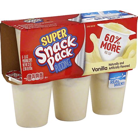 Nutritional Information For Hunt S Snack Pack Vanilla Pudding Blog Dandk