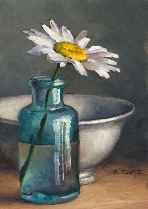 Oil paintings can be used extremely thin in glazes or thick in impasto; Daisy {a new floral painting} — Elizabeth Floyd | Oil ...